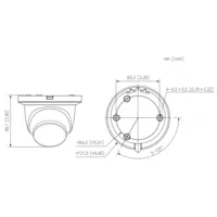 Dome IP 8M H.265 FULL COLOR WDR IVS SMD Illum Dual LED30m/IR30m 2.8mm IP67 PoE MIC AI