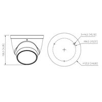 MiniDomo IP 8M H265 FULL COLOR WDR Iluminación Dual LED50m/IR50m 2.7-13.5mm IP67 PoE MIC AI