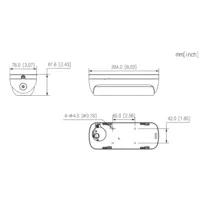 Cámara IP Conteo de Personas H265 4M DUAL-LENS WDR IR20m 2.0mm IP67 IK10 PoE AUDIO MIC/Altavoz E/S