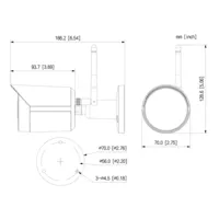 Bullet IP H.265 2M DN dWDR 3DNR IR30m 2.8mm IP67 SD MIC WiFi