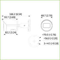 Bullet IP H.265 2M DN dWDR Starlight IVS 3DNR IR30m 3.6mm IP67 PoE Color Negro