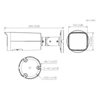 Bullet IP H.265 4M WDR Starlight IR60m 2.7-13.5VFM IP67 PoE SD AUDIO MIC E/S AI