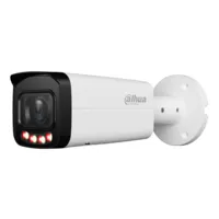 Dahua Camara Tubular IP 4M H265 FULL COLOR WDR Iluminación Dual LED60m/IR60m 2.7-13.5mm IP67 PoE AUDIO MIC E/S AI. Color negro