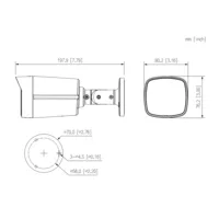 Tubular IP 4M H265 FULL COLOR WDR Iluminación Dual LED30m/IR30m 2.8mm IP67 PoE MIC/Altavoz AI