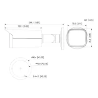 Bullet IP H.265 2M DN WDR Starlight IR60m 2.7-13.5VFM IP67 PoE SD AI