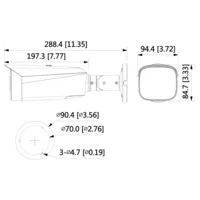 Tubular IP TiOC 3.0 H265 5M WDR Iluminación Dual LED30m/IR30m 2.8mm IP67 PoE AUDIO MIC/Altavoz E/S AI