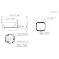 Tubular IP H265 6M WDR Iluminación Dual LED30m/IR30m 3.6mm IP67 PoE SD AUDIO MIC E/S AI