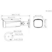 Tubular IP TiOC 3.0 H265 8M WDR Iluminación Dual LED30m/IR30m 2.8mm IP67 PoE AUDIO MIC/Altavoz E/S AI. Color gris