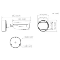 Bullet IP H.265 8M WDR Deeplight IR120m 8-32VFM IK10 IP67 PoE+ SD AUDIO E/S AI
