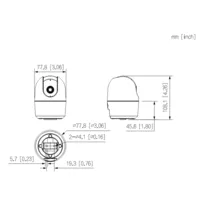 Cubo PT IP H265 5M DN IR10m 2.8mm WiFi Audio SD 5V MIC