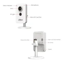 C2K-P - Cubo IP H265 2MP DN IR30m 2.8mm SD 12V E/S MIC/Altavoz PoE WiFi