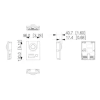 Kit Videoportero 2-hilos IP exterior para Superfície + monitor interior