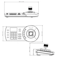Teclado IP RS485/RS422/USB/RS232 para control PTZ DVR NVR 3 Ejes 12Vdc