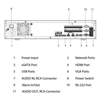 NVR 32ch 384Mbps H265 2xHDMI 8HDD E/S RAID 0/1/5/6/10 AI