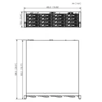 NVR 128ch 1024Mbps 4K H265 4xHDMI 16HDD RAID 0/1/5/6/10 E/S AI Redundant