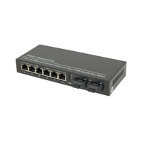 Switch Óptico 6 x RJ45 (10/100Mbps) + 2 Base-FX Duplex SC TX/RX:1310nm) [20Km]