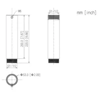 Extensión de 220mm para el soporte de montaje en techo PFB300C