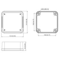 Caja de conexiones de plástico PC