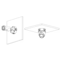 Caja conexiones impermeable para cámaras tubulares y Minidomos Dahua con anclaje en 3 puntos. Color Negro