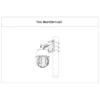 Adaptador a poste para PFBx PFAx Color Negro