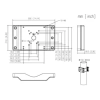 Adaptador a poste para Speed Domo, PTZ y cajas de vigilancia exterior Anticorrosión (Aluminio y Acero inoxidable)
