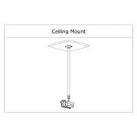 Soporte para montaje en techo para Domos. Ajustable 800-1500 mm x 100 (Ø) mm