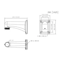 Soporte para montaje en pared para cámaras PTZ. Anticorrosión