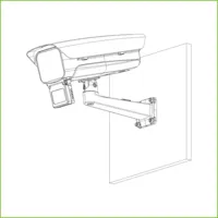 Soporte pared pasa-cable para IPC-HFS7xxx color gris