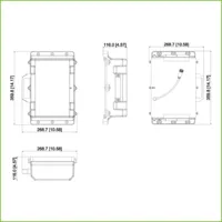 Caja de baterías para integrar en Kit de energía Solar (baterías no incluidas)
