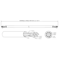Bobina 305mts Cable UTP CAT6 0.53mm Cobre sin Oxigeno CE CPR Cca. Cubierta LSZH Violeta