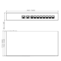 Switch PoE 8 puertos Gigabit + 2RJ45 Uplink Gigabit 65W No_Gestionable Layer2