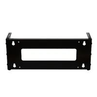 Soporte Rack Vertical para Pared de 2U, Negro 