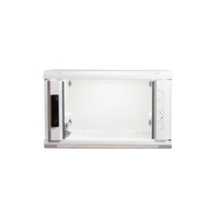 Armario rack de pared 6U 19" Abatible de Doble Sección - Blanco [600x550x370]