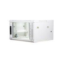 Armario rack de pared 6U 19" Abatible de Doble Sección - Blanco [600x550x370]