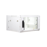 Armario rack de pared 6U 19" Abatible de Doble Sección - Blanco [600x550x370]