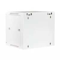 19" Armario Rack 9U, Fondo 450mm, Puerta de cristal con perforado hexágono, blanco