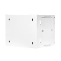Armario rack de pared 9U 19" Abatible de Doble Sección - Blanco [600x550x500mm]