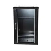 Armario rack de suelo 18U Profundidad: 600 Altura: 1000mm | Ancho: 600mm | Sin Accesorios | Negro