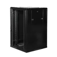 Armario rack de suelo 18U Profundidad: 600 Altura: 1000mm | Ancho: 600mm | Sin Accesorios | Negro