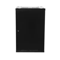 Armario rack de suelo 18U Profundidad: 600 Altura: 1000mm | Ancho: 600mm | Sin Accesorios | Negro