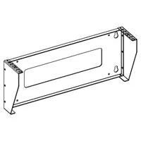 Soporte Rack Vertical para Pared de 2U, Negro 