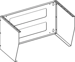 Soporte Rack Vertical para Pared de 6U, Negro 