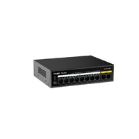Reyee Switch PoE Sobremesa - Carcasa Metal - 8 puertos RJ45 10/100 Mbps PoE+ 802.3af/at  - 2 Puertos Uplink RJ45 10/100 Mbps - Plug and Play - Tecnología de ahorro de energía