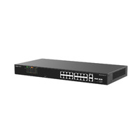Reyee Switch PoE Sobremesa - Carcasa Metal - Enracable - 16 Puertos RJ45 10/100 Mbps + 2 Uplink Gigabit - 16 Puertos PoE+ 802.3af/at | Potencia total 120W - Plug and Play - Tecnología ahorro de energía