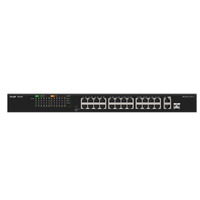 Reyee Switch PoE Sobremesa - 24 RJ45 PoE+ Puertos 10/100Mbps + combo 1RJ45 o 1 SFP Puertos 10/100/1000Mbp - Potencia total 370W