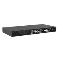 Reyee Switch PoE Sobremesa - 24 RJ45 PoE+ Puertos 10/100Mbps + combo 1RJ45 o 1 SFP Puertos 10/100/1000Mbp - Potencia total 370W
