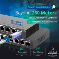 Reyee Switch PoE Cloud Gestionable - 8 puertos PoE+ + 2 Uplink RJ45 + 1 SFP Combo - Máximo 120W