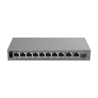 Ruijie Reyee L2 Switch - 10 puertos Gigabit RJ45 y 1 ranura SFP - 8 puertos con inyección PoE+ (Presupuesto 120W) - Suministro PoE continuo y Watchdog inteligente - Protección sobretensiones de hasta 6 kV