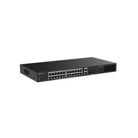 Reyee Switch PoE Cloud Gestionable - 24 PoE 802.3af/at + 2 SFP + 2 uplink RJ45 - 26 RJ45 10/100/1000Mbps + 2 SFP 10/100/1000 - 30W por puerto 802.3af/at / Máximo 250W - VLAN/Port Isolation/Loop Detection - Port Speed Limit
