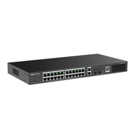 Reyee Switch PoE Cloud Gestionable - 24 PoE 802.3af/at + 2 SFP + 2 uplink RJ45 - Máximo 370W
